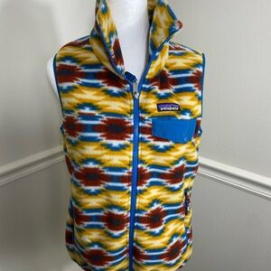 Patagonia Synchilla Snap-T Vest Womens Sm Aztec Southwest Fleece Full Zip FA15